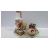 Decor - trinket box, tin, candle bowl, vase, etc
