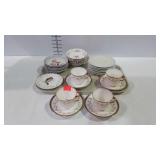 Painted china - Adderley, Bavaria, Limoges, etc