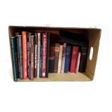 Box of books - bibles, art, etc