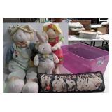 Easter decor - draft guard pillow, and 3 stuffed