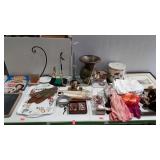 Miscellaneous group, includes brass spittoon,