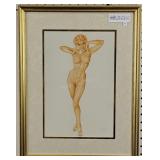 Pin-up girl print by Alberto Vargas, 14.75 by