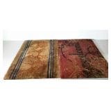 Two welcome doormats. Rough fibers for shoe