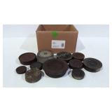Box of scale weights, 11-pcs total