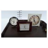 3 Vintage alarm clocks - Westclox, Seth Thomas, &