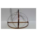 Copper pot rack - half round wall mount style, 19"