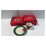Lenox "Winter Greetings" holiday china dessert