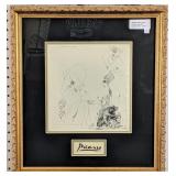1969 Picasso erotic COA on back, 16.75 by 18.5 in