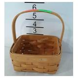 Longaberger handle basket, 2001