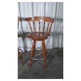 Pair of maple Kitchen Swivel Seat Counter Stools