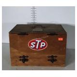 Wood project made Model kit box with misc model