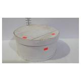 Cheese box, painted white - 15" diameter