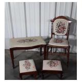 Needlepoint Furniture Group, nice princess side
