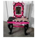 Kids Play Dressing Vanity, multi colored tape on