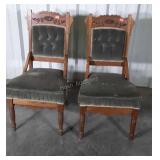 Pair of Victorian Parlor Hip Chairs