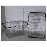 Two Wire Mesh Handled Shopping Baskets