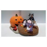 Halloween decor - witch votive holder, pillow,