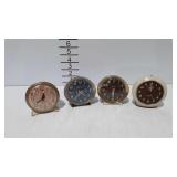 4 Older Wexclox alarm clocks - 3 are Baby Bens,