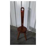 Pine Chair. Unusual Accent tall narrow handled