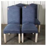 Set of 4 Upholstered high back Dining Chairs, a