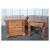 Broyhill Furniture. 2pc lot, pine 2 drawer