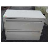 Two drawer filing cabinet, 36" long and 28" tall