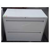 Two drawer filing cabinet, 36" long and 28" tall