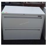 Two drawer filing cabinet, 36" long and 28" tall