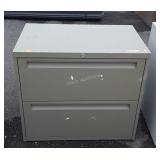 Two drawer filing cabinet, 30" long and 27" tall