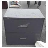 Two drawer filing cabinet, 30" long and 28" tall