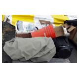 Skid lot, includes air mattress, golf bag,