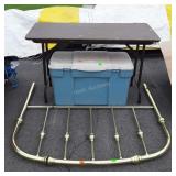 Group lot, includes storage tote, four foot