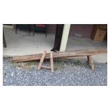 Wooden bench legs do need to be repaired 8 feet