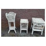 Three wicker stands
