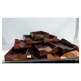 16 wooden finger-jointed  in boxes, imagine the