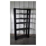 Black Painted 35" Wooden Storage Shelf. 3 shelves