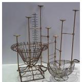 Home decor metalware - planter basket, folding