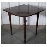 Pine Decor Drop leaf Table. Carved Quail on drop