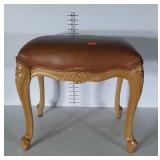 Modern French Prov. Vanity stool, piping trim is
