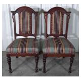 Pair of Victorian Side or Dining Chairs, nice