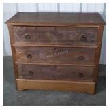 Nice Antique oak 3 drawer 39" Cottage Dresser.
