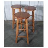 Three Home Counter Stools. 13x29" seating