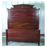 High Back Bed full size, butter print Decor on
