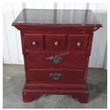 Bedside Nightstand, mahogany color over pine 3