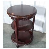 Mahogany 3 Shelf Curio Stand, 30" high