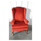 Queen Anne Wingback in burnt orange color
