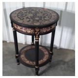 Painted modern double shelf Accent Stand, 21x29"