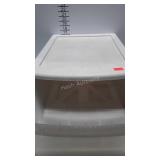 Stackable poly storage drawers, each is 16 x 19 x
