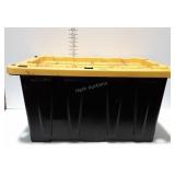 Heavy duty storage tote with lid, 27 gallon size