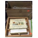 Craft items to include garden art stationary box,